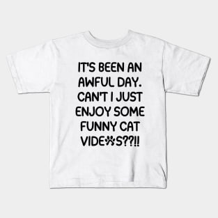 Cut me some slack, cat videos rock! Kids T-Shirt